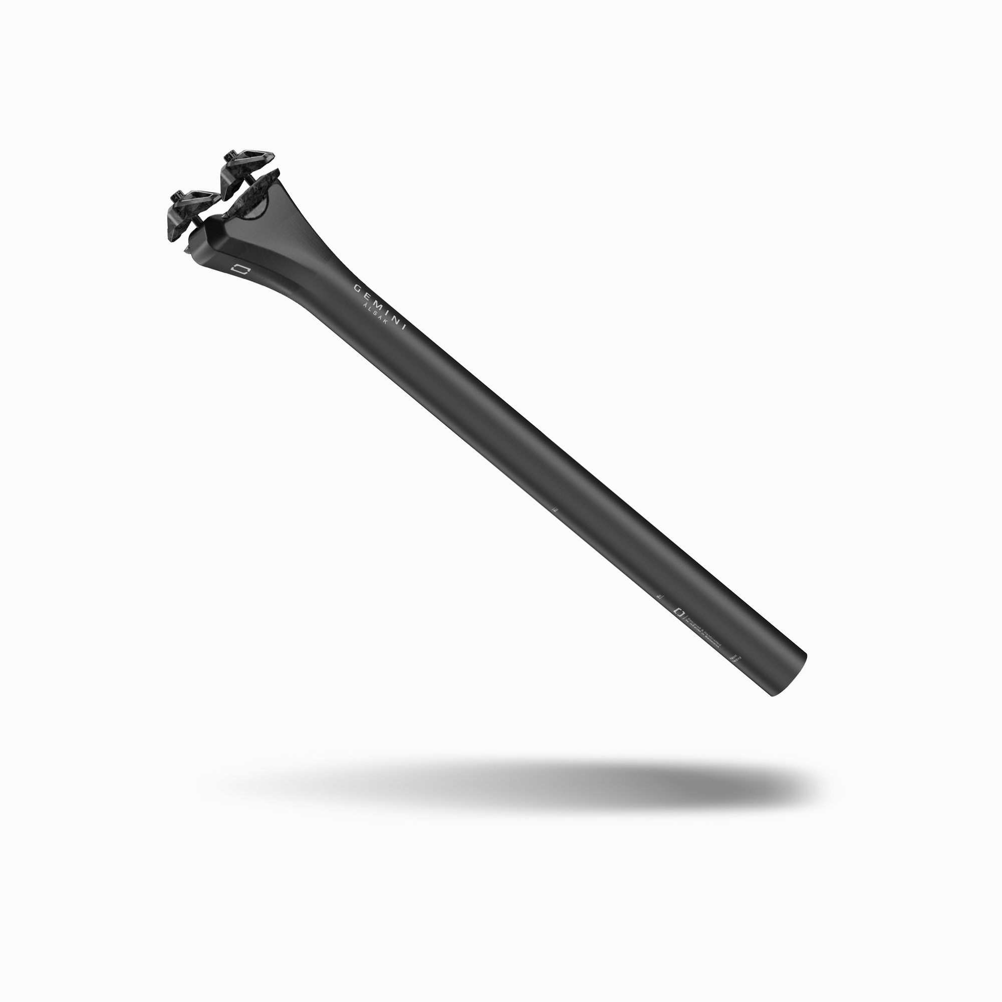 Tija de sillín unibody Gemini ÄLSAK de carbono, vista principal con acabado mate