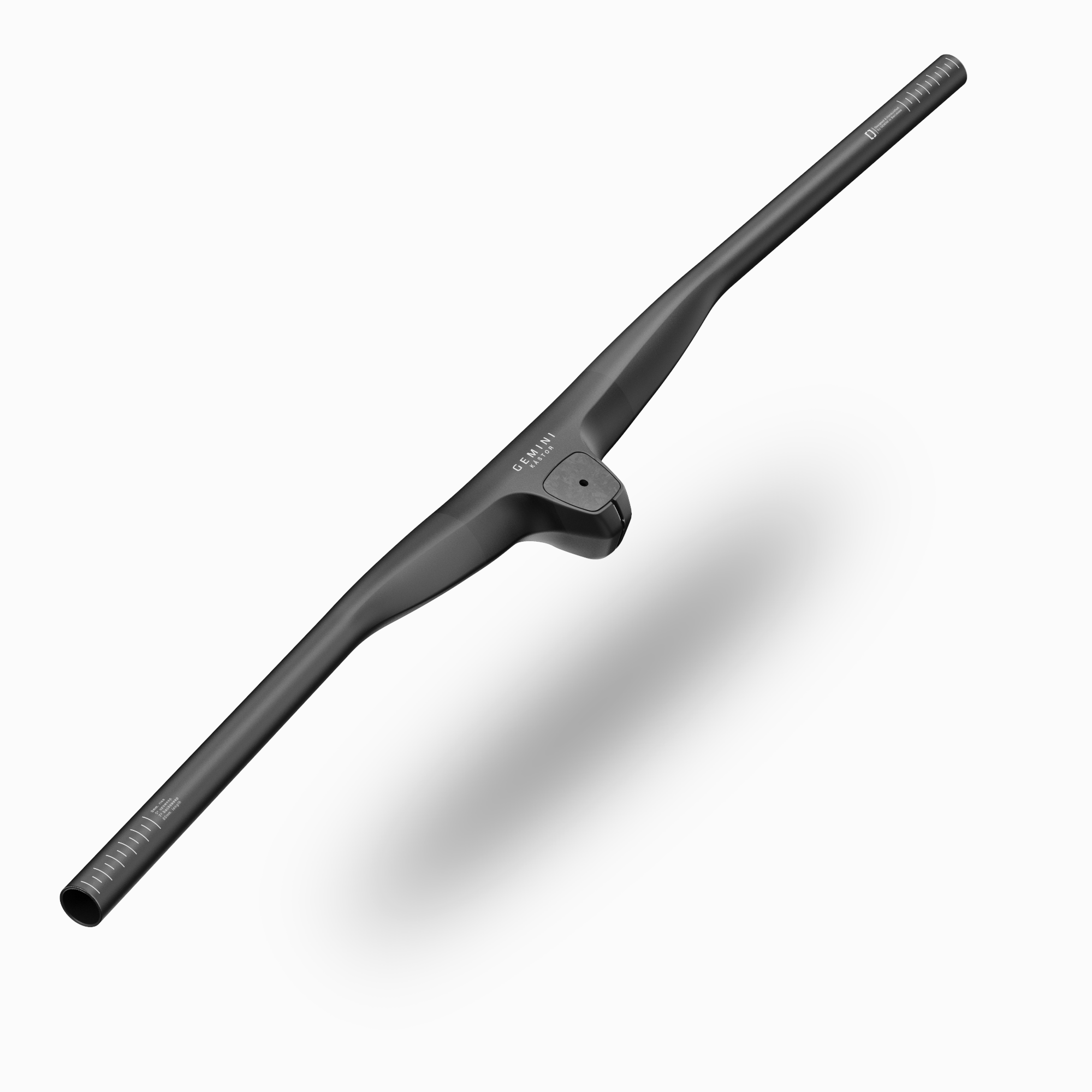 Manillar Gemini KÄSTOR de carbono con potencia integrada y diseño unibody, vista superior