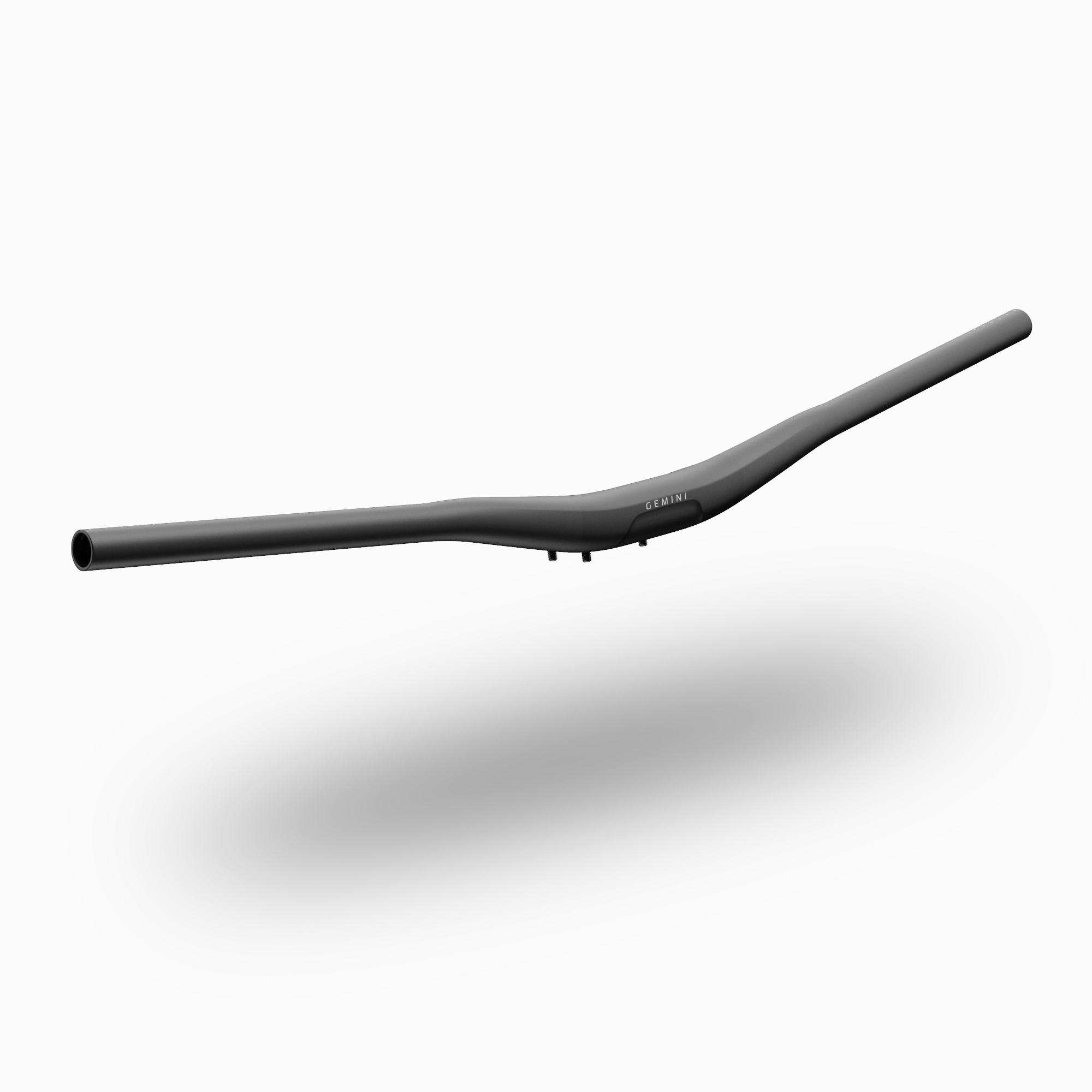 Manillar Gemini POLLUX de carbono para descenso, con diseño robusto y acabado de alta gama, vista de frente